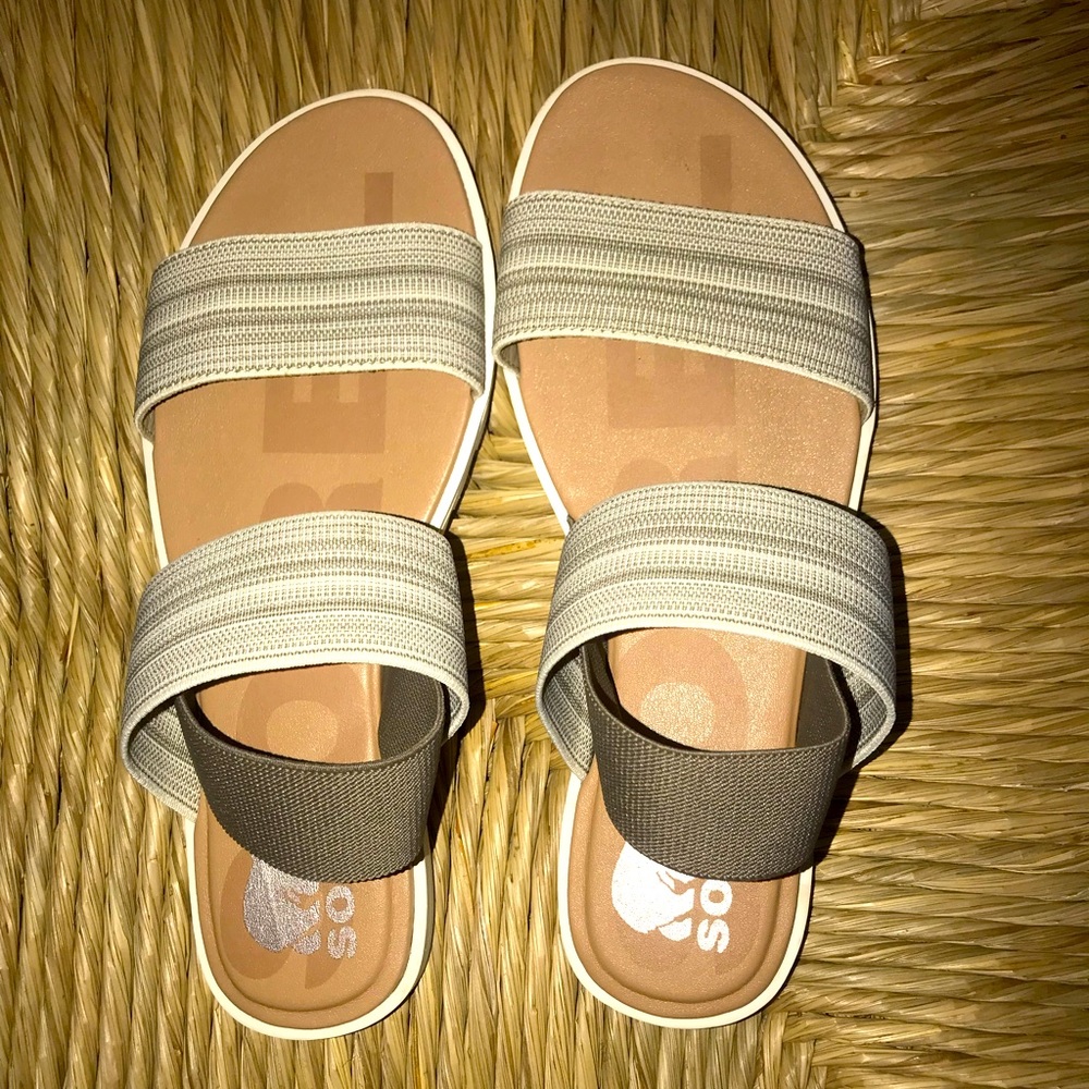 SOREL Slingback Sandals. Color Taup/ AshBrown.